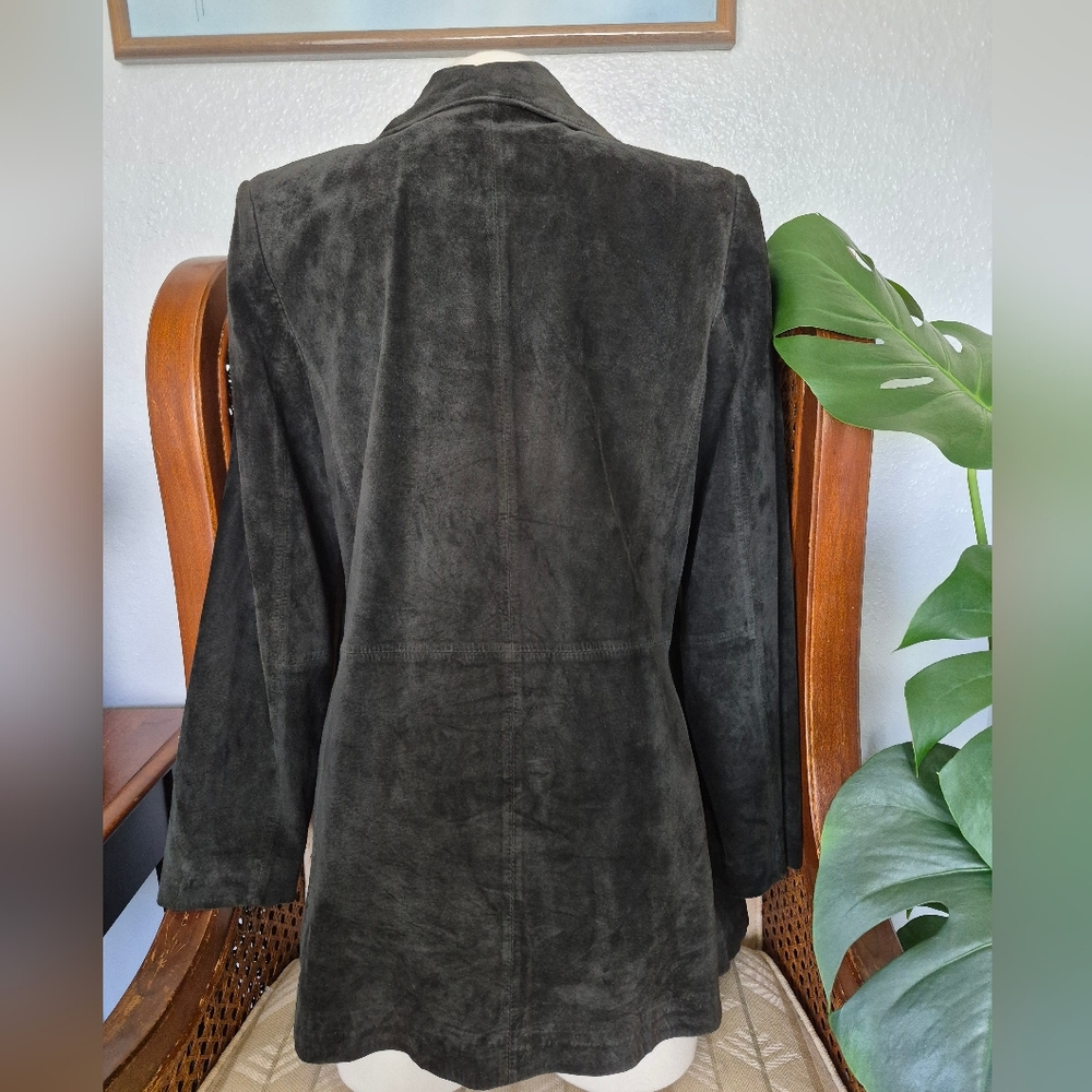 Bernardo Charcoal Suede Coat - Picture 2 of 9